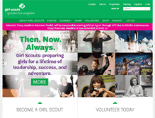 Tablet Screenshot of girlscoutsla.org